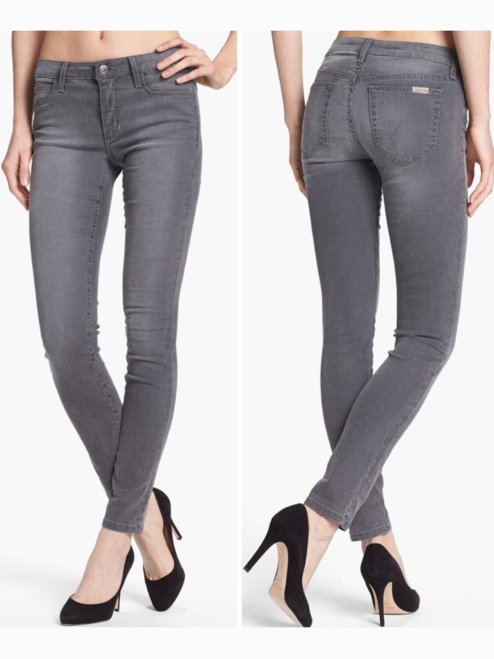 JOE'S JEANS JOES JEANS Skinny Ankle Jeans Gray Faded Stretch Cropped Crop 26 W26